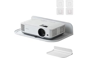 Dlmlemu Drill-Free Wall-Mounted Projector Stand, Universal Foldable Projector Bracket, Strong Adhesive Projector Shelf, for R