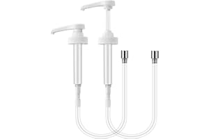 AUCUQU Gallon Jug Pump Dispenser with Soft Dip Tube Fit 38/400 Thread| Dispense 8cc with Each Stroke| Fit Most 5 Gallon or 1 Gallon or Half Gallon Jugs and Sauce Bottles - 2 Packs