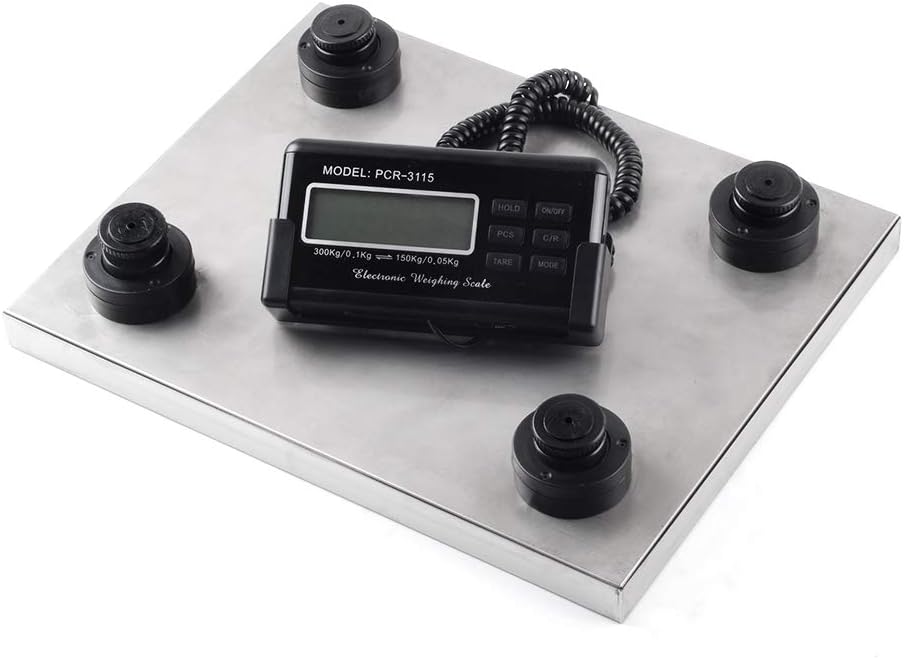 Heavy Duty Digital 300kg Capacity Platform Scale Warehouse Postal Parcel Weighing, Silver - Image 4