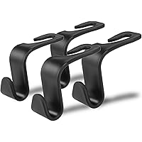 LivTee Car Seat Headrest Hook, Auto Seat Hook Hangers Storage Organizer Interior Accessories for Purse Coats Umbrellas Grocer