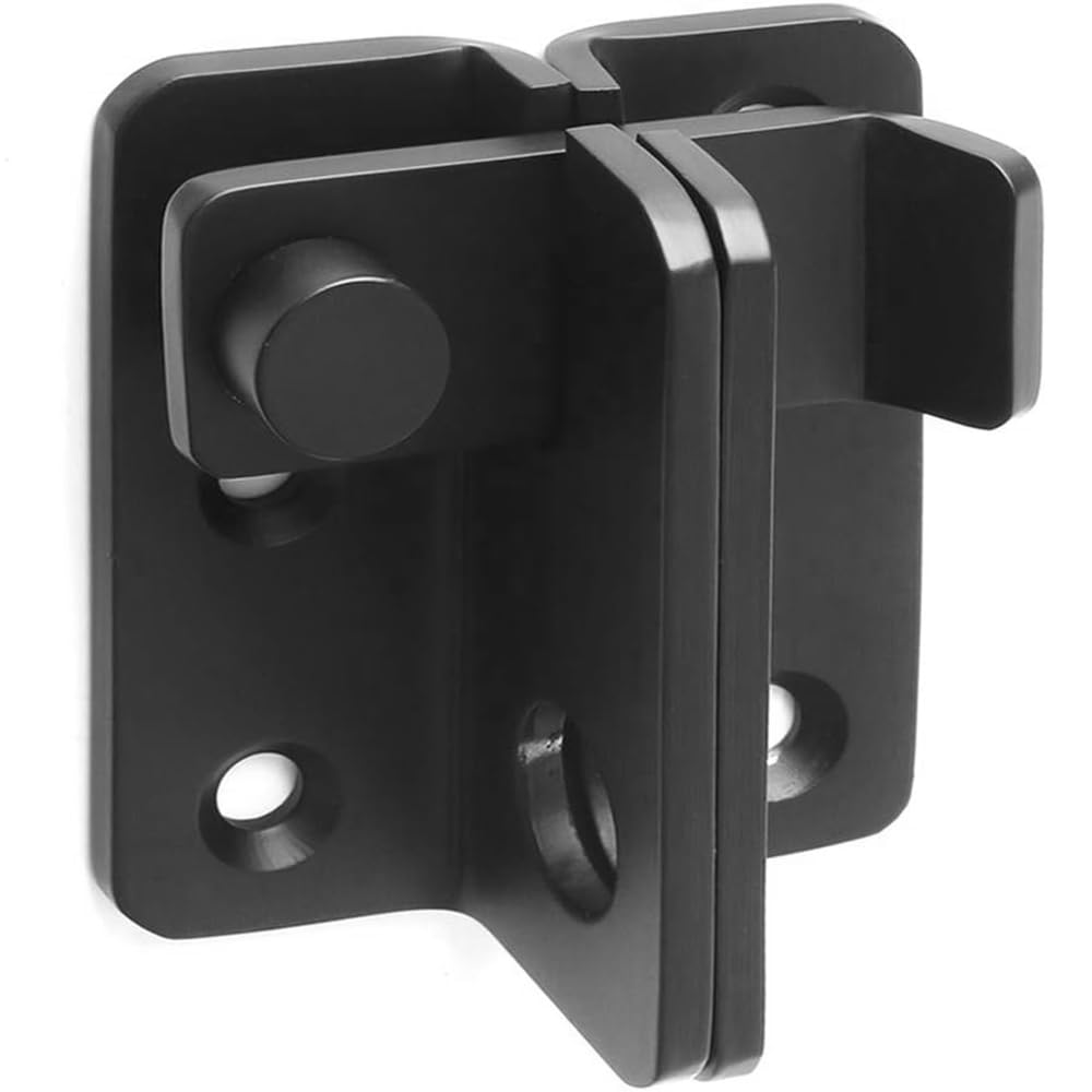 ZiYuya Flip Latch Gate Latches Slide Bolt Latch Safety Door Lock Catch for Barn Cabinet Garden Bathroom Garage Window Sliding Door Shed Lock (Black - Left Open, L 62 * 56MM)