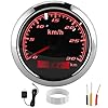 KM GPS Snelheidsmeter Kilometerteller Gauge 85mm 30 KM/H IP67 Waterdicht voor Boot Auto Jacht Motorfiets(zwart)