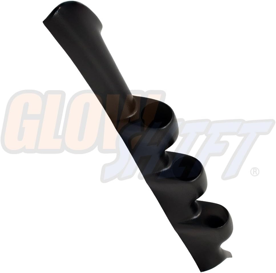 GlowShift Black Triple Pillar Gauge Pod for 1994-2002 Ford Mustang SVT Cobra Hardtop - ABS Plastic - Mounts (3) 2-1/16" (52mm) Gauges to Vehicle's A-Pillar