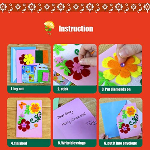 image for qiaoniuniu Card Making Kits DIY Handmade Greeting Card Kits for Kids, 
