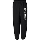 zerogravitee Marines Military Theme Elastic Bottom Sweatpants with White Print