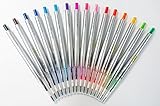 Uni StyleFit Gel Ballpoint Pen UMN-139-38, 0.38 mm, 16 Colors Set with Original Vinyl Pen Case