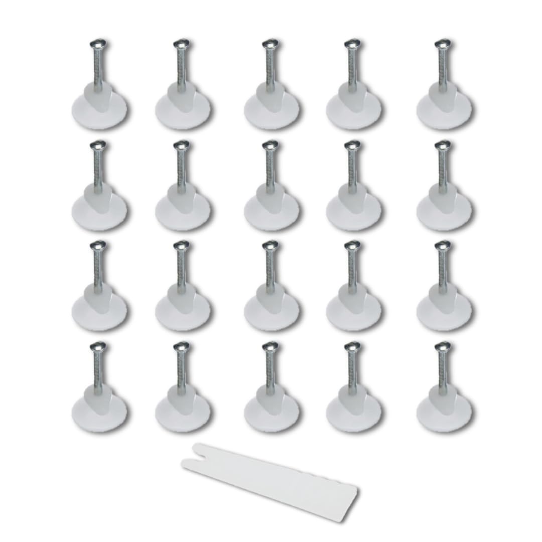 Bricoleva.it Set of Hooks for Non-marking Wall Paintings – Invisible Hooks for Hanging Photos, Paintings, Mirrors and Other Objects – Picture Hangers Without Nails – 3 Hooks Available (Round 20