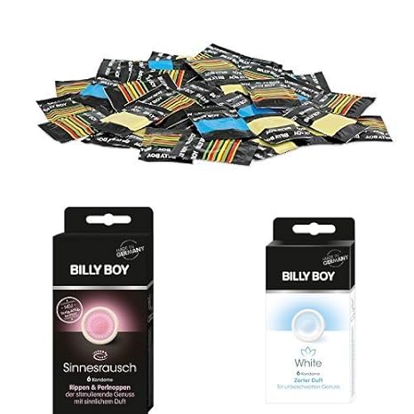 Billy Boy Kondome - 50er Mix-Beutel + Sinnesrausch - 6er Pack Kondome + White 6er - transparente Kondome mit angenehmem Duft
