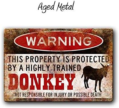 Amazon Com Donkey Sign Funny Metal Signs Donkey Accessories
