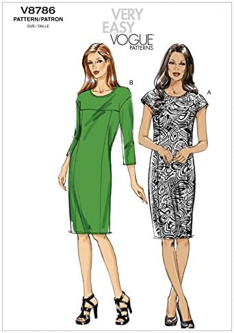 Vogue Ladies Easy Sewing Pattern 8786 Panelled Dresses