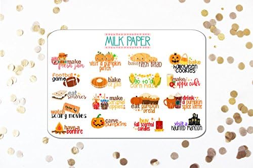 Kawaii Autumn Bucket List Planner Stickers [MATTE] [Set of 17]