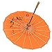 uxcell Bamboom Frame Flower Painting Parasol 22 Inch Orange for Wedding Costume Party