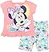 Disney Mickey Mouse Minnie Mouse T-Shirt and Shorts Outfit Set Toddler to Big Kid