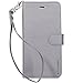 iPhone 6 Case, BUDDIBOX [Wrist Strap] Premium PU Leather Wallet Case with [Kickstand] Card Holder and ID Slot for Apple iPhone 6, (Grey)
