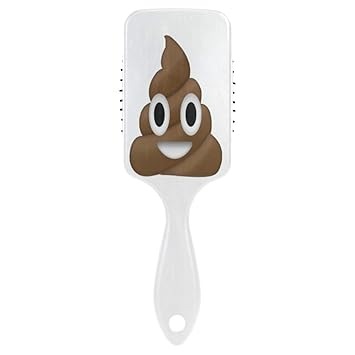 Amazon Com Cutexl Women Girls Hair Brush Funny Emotion Poop