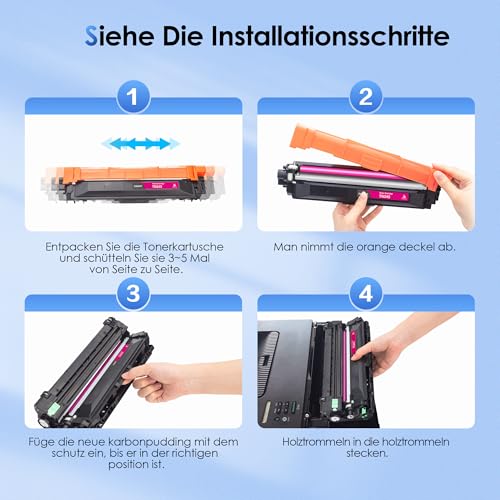 NOGIVY TN241 TN245 Compatible with Brother MFC 9332CDW Toner Brother DCP 9022CDW MFC 9142 CDN Toner HL-3142CW HL-3152CDW MFC-9332CDW DCP-9022CDW Printer MFC-9332CDW DCP-9022CDW (Pack of 4)