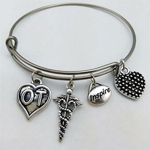 Occupational Therapist Bracelet, Occupational Therapy, THerapy Bracelet, Bangle, Bracelet, Custom Bracelet, Charm Bracelet, OT