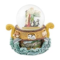 Cadona International, Inc Noahs Ark with Penguin Pair 100mm Resin Water Globe Plays Tune Love Makes The World Go Round