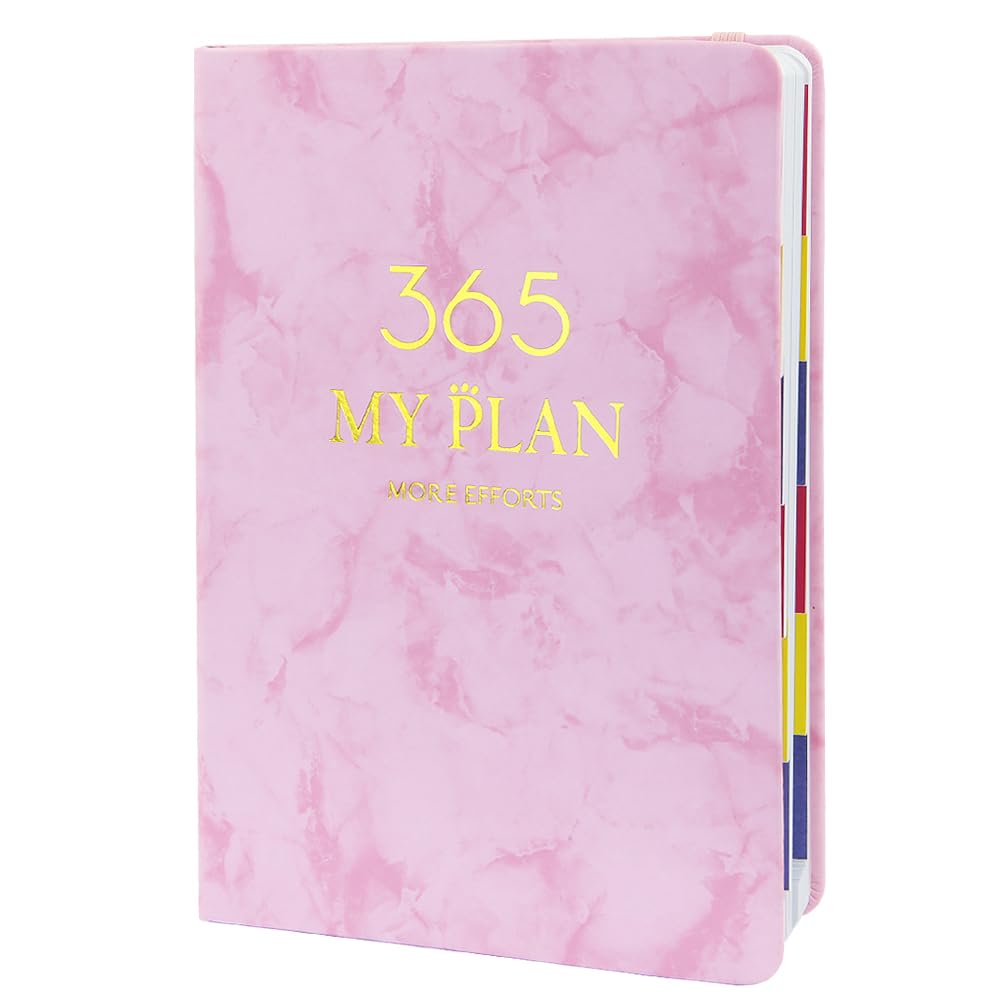 2024 Diary Planner,A5 Weekly Calendar Book with Tabs,Soft Leather Pink Marble Cover,Daily Diary Notebook,from Jan 2024 - Dec 2024,8.4 x 5.7 inch