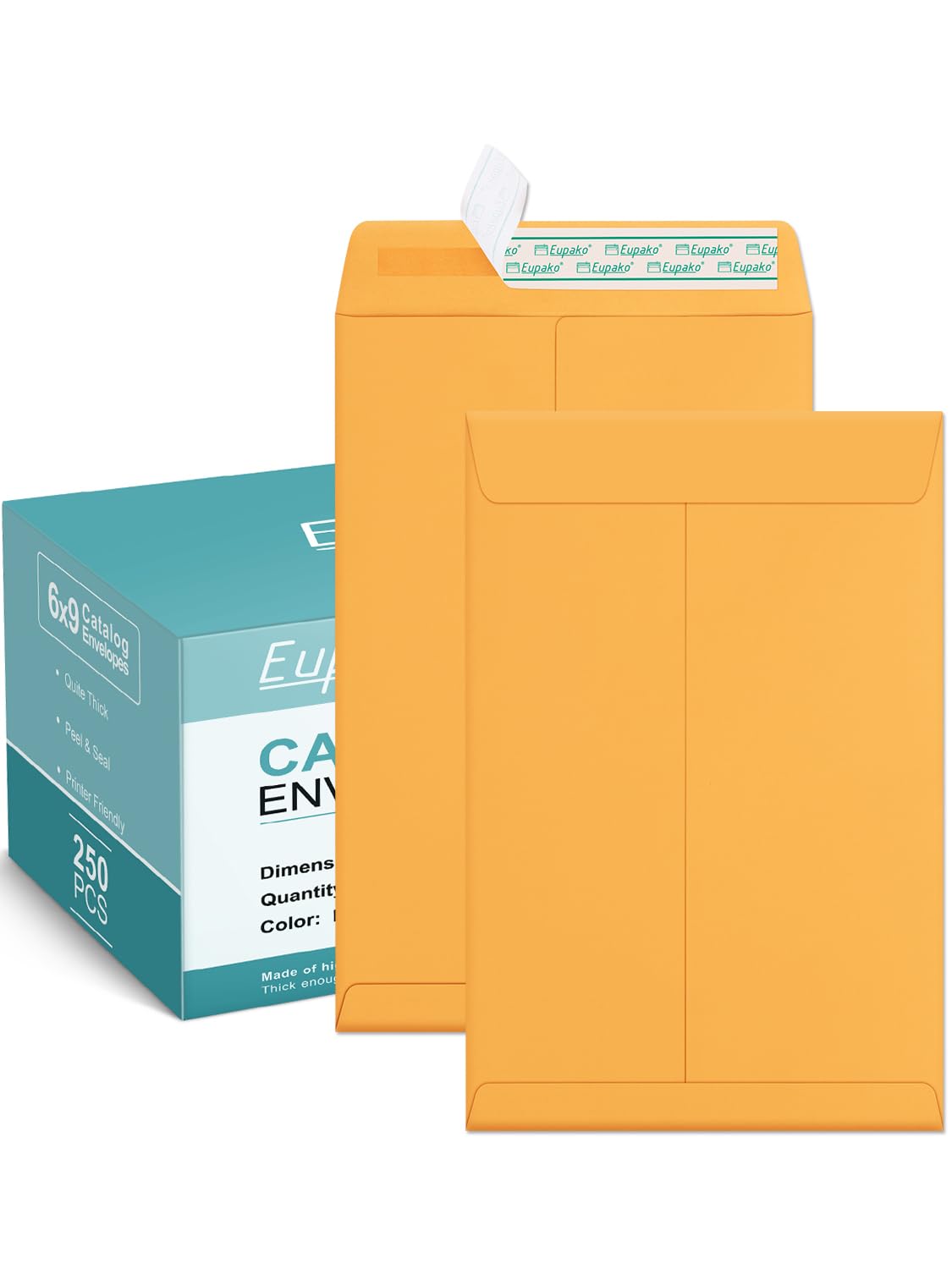 Photo 1 of Eupako Catalog Envelopes 6x9 Small Brown Envelopes Self Seal 250 Pack for Mailing, Organizing, Storage