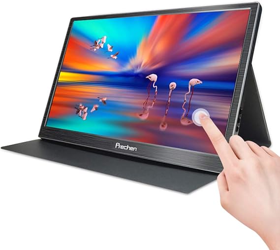 Prechen Portable Touchscreen Monitor,15.6 inch USB Touch Screen Monitor 1920x1080