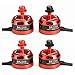 RacerStar 4pcs BR2205 2205 2300kV 2-4S Brushless Motor (2) CW (2) CCW for FPV Racing Drones