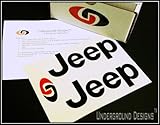 JEEP TJ LJ Fender Decals 1997-2006 Sticker Kit FLAT BLACK by Underground Designs