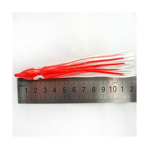 Fishing-LuresLaimeng-20PC-12CM-Soft-Octopus-Saltwater-Squid-Skirt-Lure-Baits