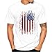 Blouse, Han Shi Men Fashion American Flag Short Sleeve Plus Size T-shirt Tee Tank (M)