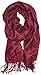 LibbySue-A Luxurious Pashmina Scarf in Beautiful Solid Colors (Wine)