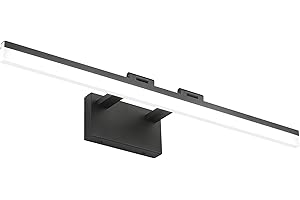 SOLFART 31.5 inch Dimmable LED Modern Black Vanity Light Modern Adjustable Light for Bathroom Lighting Fixtures with Aluminum 5500K