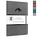 Orca Pad Hardcover Bullet Journal w/ 3 Stencils (A5) Dual-Sided Dotted Grid 120 gsm Paper, Inner Storage Pocket, 2 Bookmarks | Portable, Travel Elastic Closure and Pen Loop | Work, Home, Art Notebook
