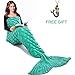 JR.WHITE Mermaid Tail Blanket for Kids and Adults, Hand Crochet Snuggle Mermaid, All Seasons Seatail Sleeping Bag Blanket (Adult-Scale-Green)