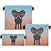 Artovida Neoprene Reusable Sandwich & Snack Bags, Monika Strigel Elephant, Unisex, 15in