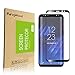 KingWood [New Package] Samsung Galaxy S8 Plus [S8+] Screen Protector, Premium 9H Hardness Tempered Glass Film, [Ultra HD Clear] 3D Curved Full Screen Coverage, Anti-Scratch, Bubble-Free (Black)