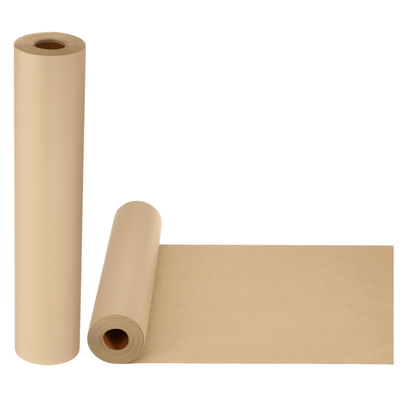 PATIKIL Wrapping Paper, 2 Pack 12"x1200"(100') Bulletin Board Paper Roll Kraft Paper Roll Construction 80GSM for Shipping Packing Gift Wrapping Craft Flower Bouquet Christmas, Brown