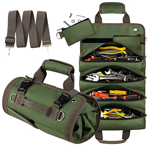 UUP Tool Roll Bag, Roll Up Tool Bag With Detachable Pouches, Heavy Duty