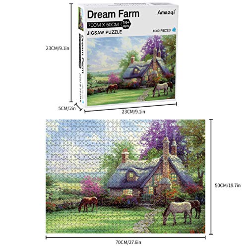 Jigsaw Puzzles 1000 Pieces for Adults Spring Farm Jigsaw Puzzle with
