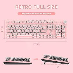 LexonElec Typewriter Style Retro Wired Mechanical