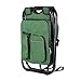 Fishing Backpack Chair,Portable Camping Stool,Foldable Backpack Stool with Double Layer Oxford Fabric Cooler Bag for Fishing,Beach,Camping,House and Outing (Green)