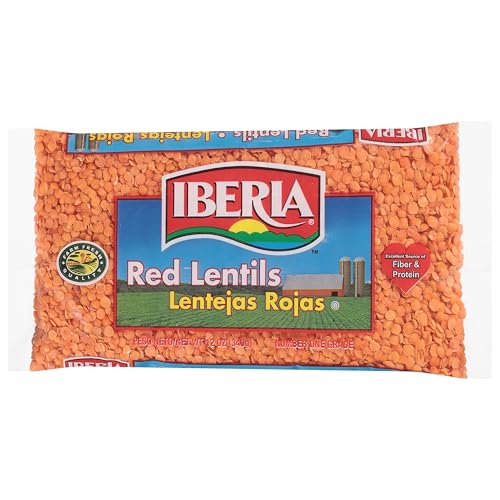 IBERIA RED LENTIL BEANS, 12 OUNCE