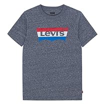 Levi's Big Boys' Graphic T-Shirt, Dress Blues Snow Yarn, S