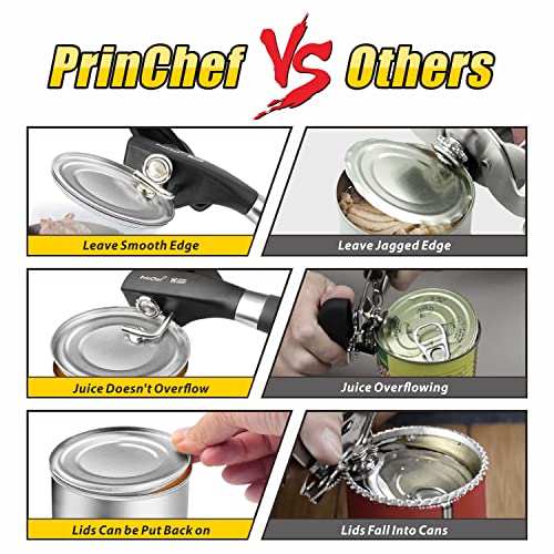 PrinChef Can Opener Smooth Edge, Safety Can Opener Manual Side Cut