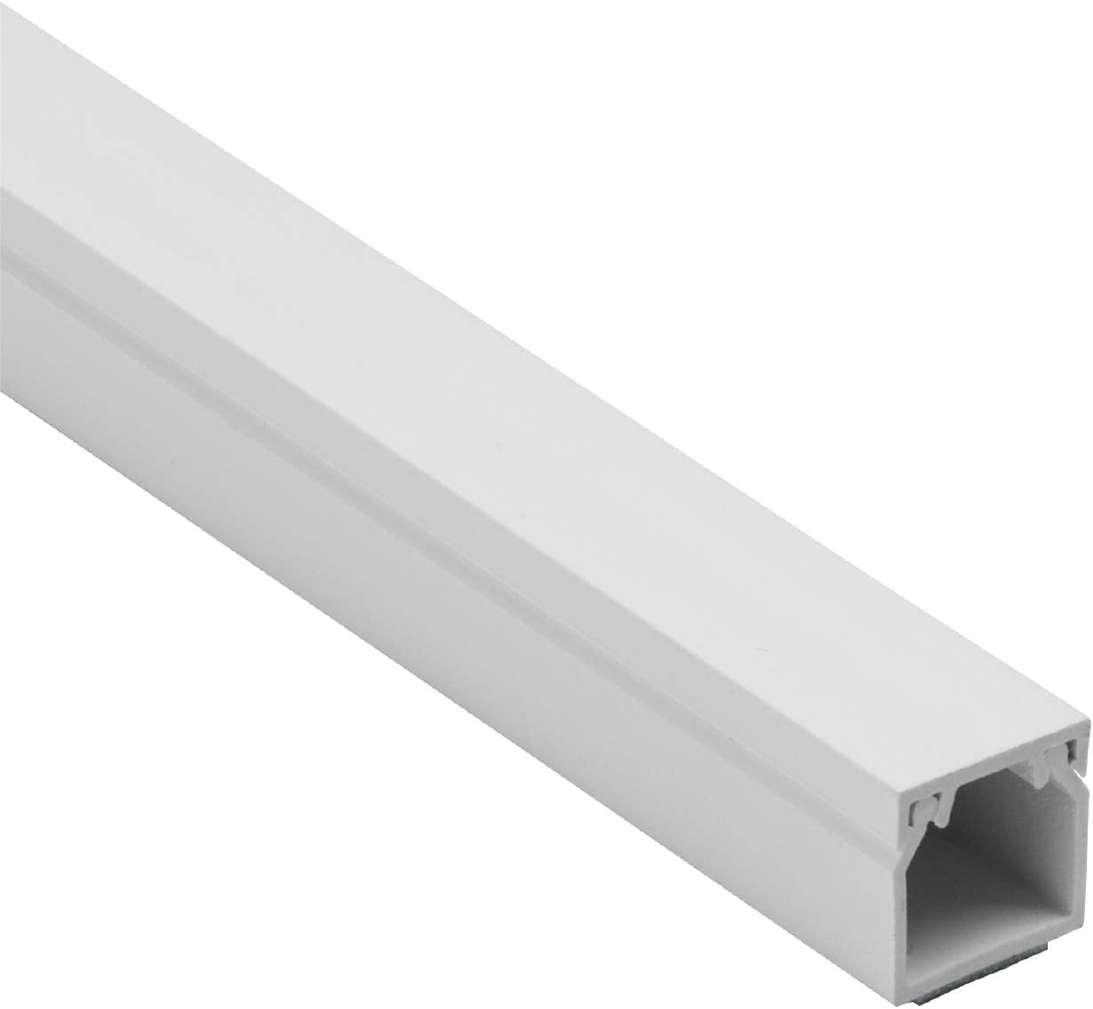 D-Line Square Box Cable Trunking, Self-Adhesive Cable Hider, Cable Management to Hide Single Cables, 1 x 16mm (W) x 16mm (H)