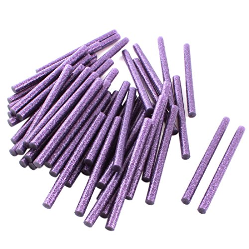 50 Pcs Dark Purple Glitter Hot Melt Glue Adhesive Sticks 100mm x 7mm - Thumbnail 2