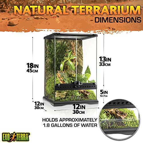 Exo Terra Glass Terrarium Kit, for Reptiles and Amphibians, Mini Tall