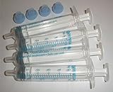 BAXA ExactaMed Oral Liquid Medication Syringe 5cc/5mL 4/PK Clear Medicine Dose Dispenser With Cap Exacta-Med BAXTER Comar Latex Free