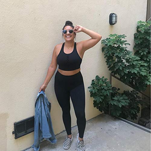 Womens High Waisted Leggings for Women-Tummy Control and Elastic Opaque Slim Pants-One/Plus Size 20+ Design (7 Pack Black2,Navy,Olive,Grey,Vintage Violet,Red, One Size(US 2-12)) - Thumbnail 3