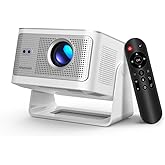 Mini Projector with Wifi and Bluetooth, Outdoor Portable Proyector 4/8K Support, 600ANSI/ 1080P/ Obstacle Avoidance/ Auto Focus, Smart Alwtniet HY350Max for Bedroom Movie HDMI/USB/Smartphone/Laptop