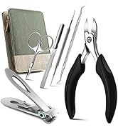 BEZOX Nail Clipper Set for Men and Women, Toenail Clippers Nail Cutter Ingrown Toenail Tools - 6P...